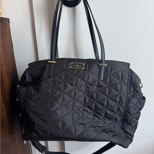Kate Spade Black Quilted Tote Bag